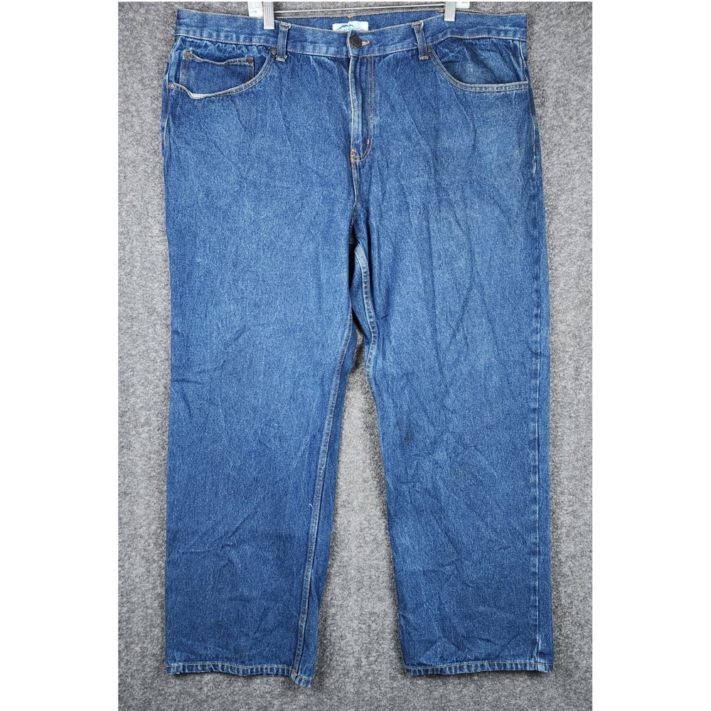 Blue Mountain Straight Leg Jeans Mens 44x32 Blue Rugged Denim Workwear Pants